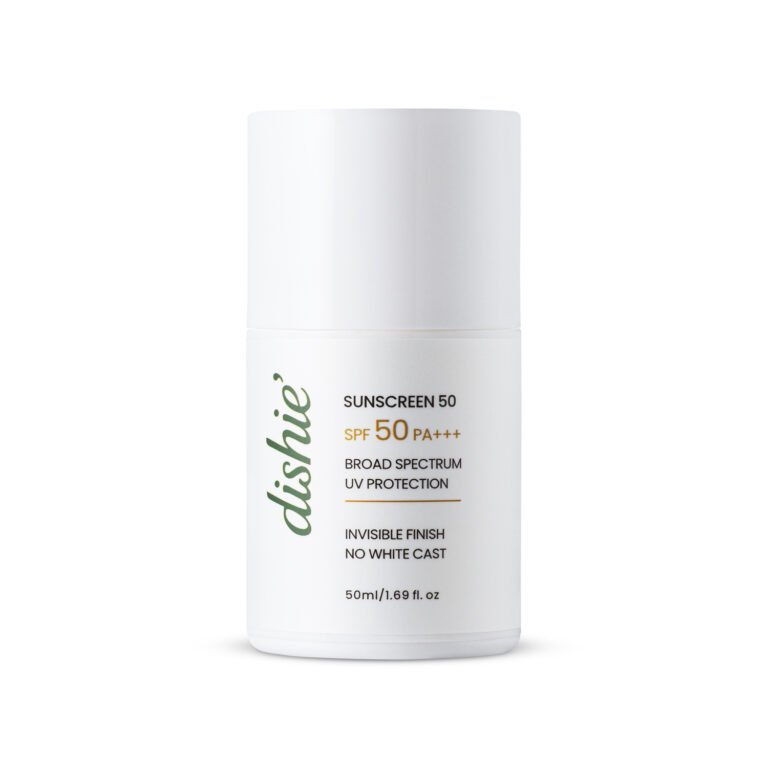 SPF 50 PA++++ sunscreen with invisible finish and no white cast