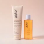 dishie’ Double the Glow Body Care Duo featuring Glow Elixir Multi-Oil Body Lotion 300ml and She Did Glow Body Oil 100ml for soft, hydrated, glowing skin.