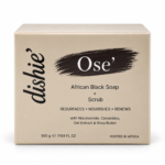 dishie’ Ose’ African Black Soap + Scrub – 500g - Image 2