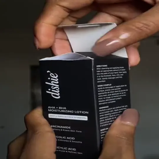 Preview of a customer using dishié skincare products, video 4